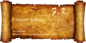 Fetter Kevin névjegykártya